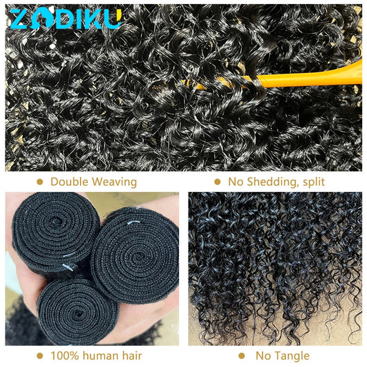 26 26 26 Inch Kinky Curly Hair Bundles 1/3/4 PCS Burmese Curly Hair Bundles 12A Raw Human Hair Bundles 100% Human Hair Extension