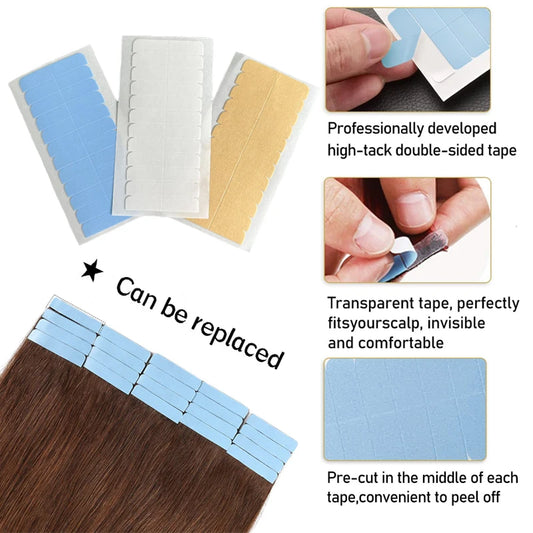 Hair System Tape Invisible Wig Glue Adhesive Materials Double Sided Tape For Lace Front Toupee 5/10Sheets Hair Extension Tape