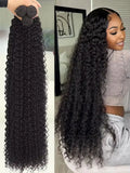 Deep Wave Human Hair Bundles, 12A Curly Bundles Human Hair, 22 24 26 Inch Wet and Wavy  Brazilian Virgin Deep  Wave