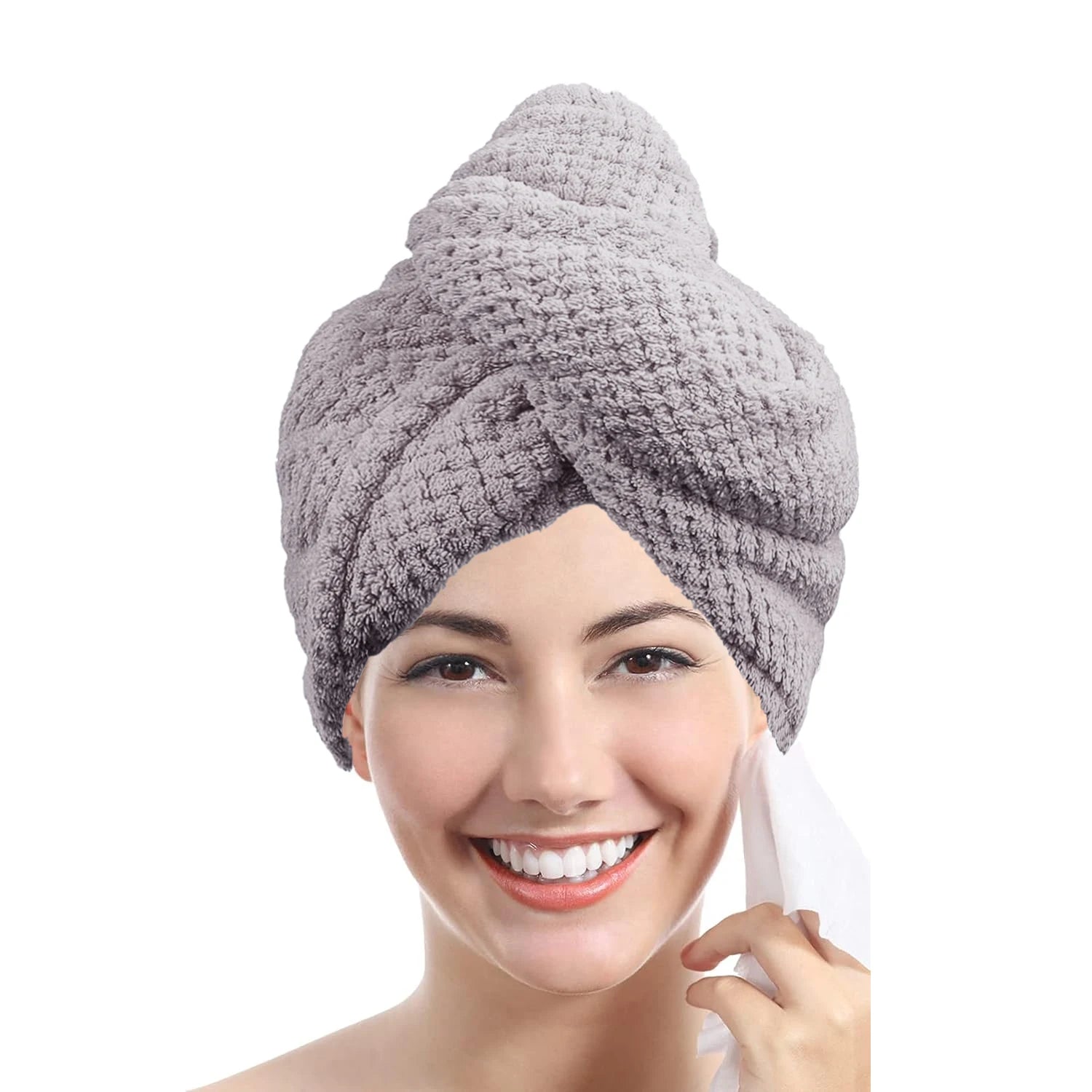Soft & Textured Hair Towel Rap/Cap - Absorbent 9.8 "X 25.5" Wrap