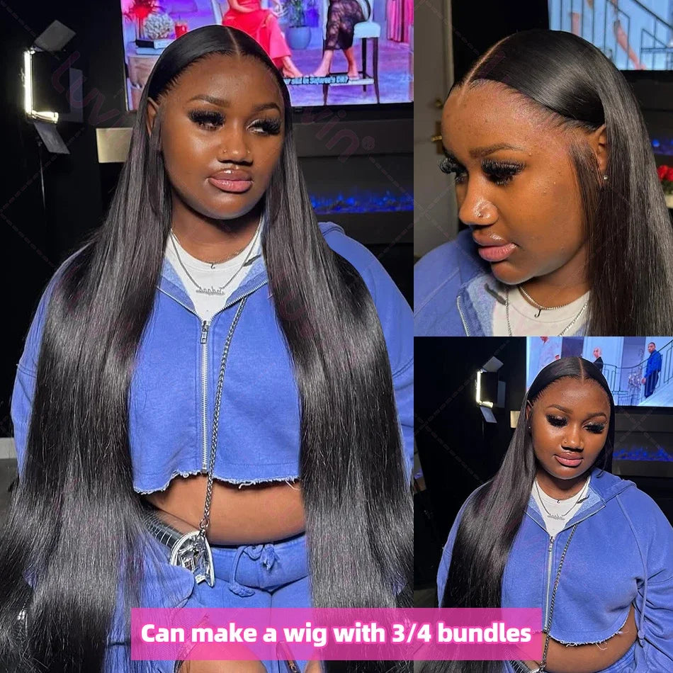 16A Bone Straight Human Hair Bundle Brazilian Remy 100% Unprocessed Remy Human Hair Extension Natural Black Double Weft Durable