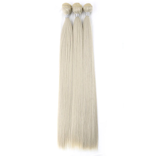 Bone Straight Hair Bundles Salon Natural Hair Extensions Fake Fibers Super Long Synthetic Yaki Straight Hair Weaving Full to End