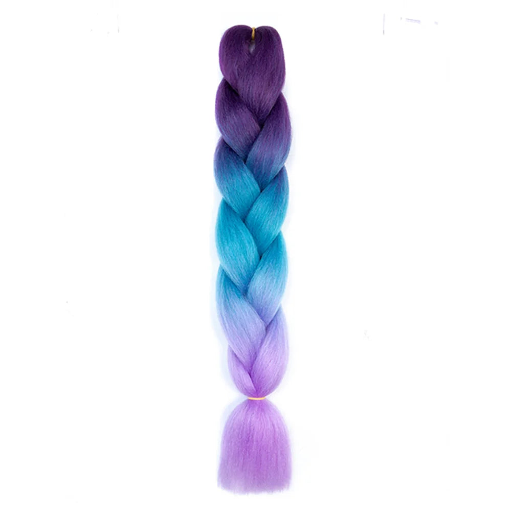 24 Inches DIY Jumbo Braiding Hair Synthetic Hair Extensions Afro Ombre Crochet Braid Hair Wholesale For Women