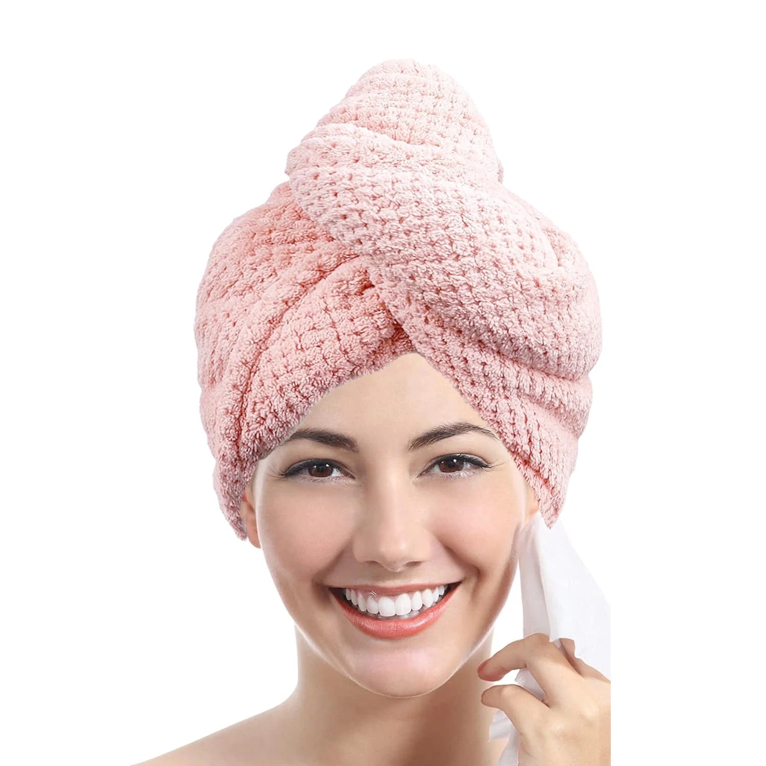 Soft & Textured Hair Towel Rap/Cap - Absorbent 9.8 "X 25.5" Wrap
