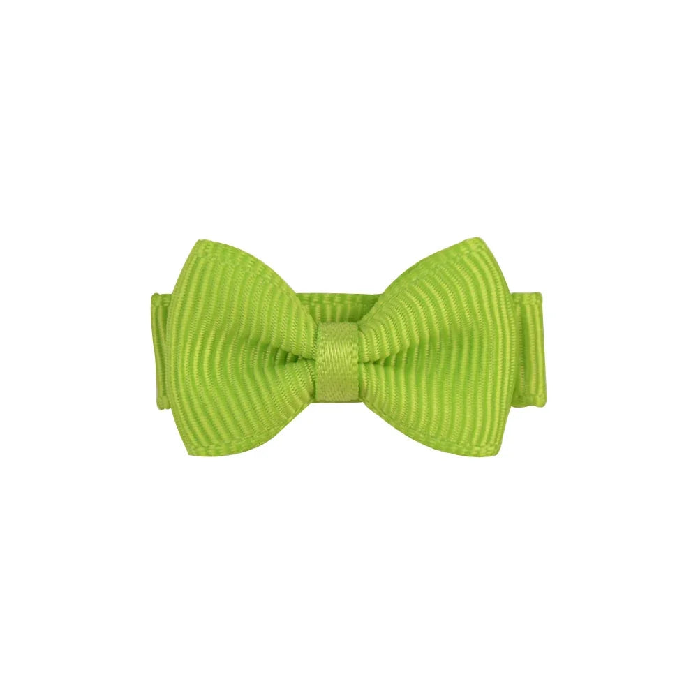 1.2 Inches Solid Colors Mini Hair Bows With Clip For Kids Girls Hairgrips Ribbon Covered Safety Bows Headwear Hair Accessories