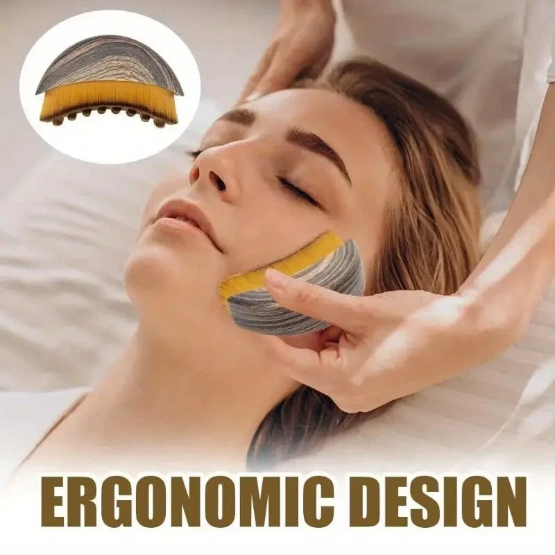 1-2PCS Portable Face Sculpting Massage Brush Ergonomic Contour Design Lymphatic Drainage Chin Lifting Home Spa Massage Tool