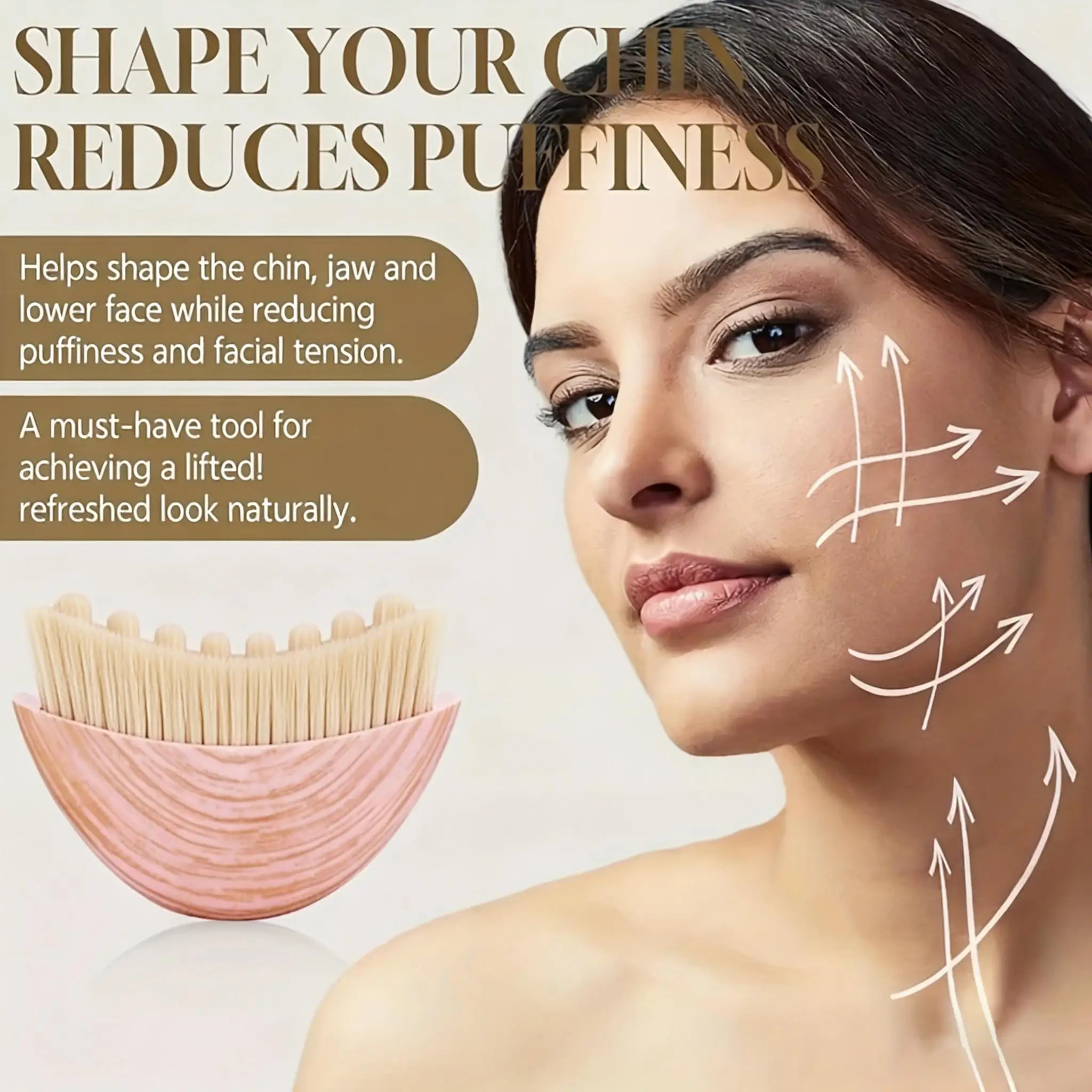 1-2PCS Portable Face Sculpting Massage Brush Ergonomic Contour Design Lymphatic Drainage Chin Lifting Home Spa Massage Tool
