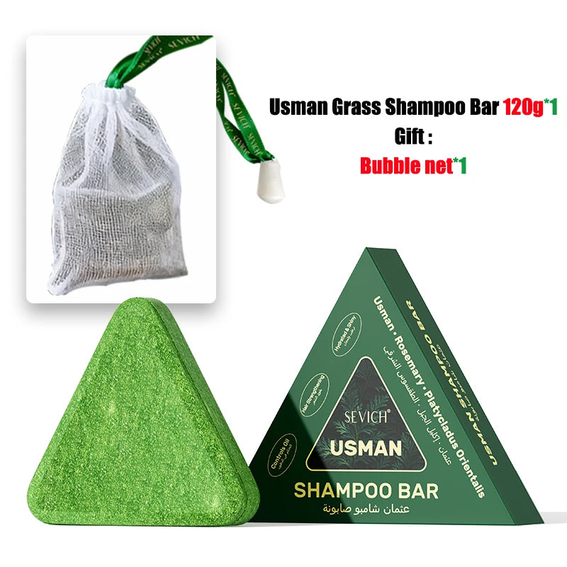 120g Usman Grass & Platycladus Shampoo - Natural Herbal Hair loss treatment - Strengthen Hair Root