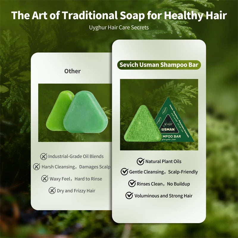 120g Usman Grass & Platycladus Shampoo - Natural Herbal Hair loss treatment - Strengthen Hair Root