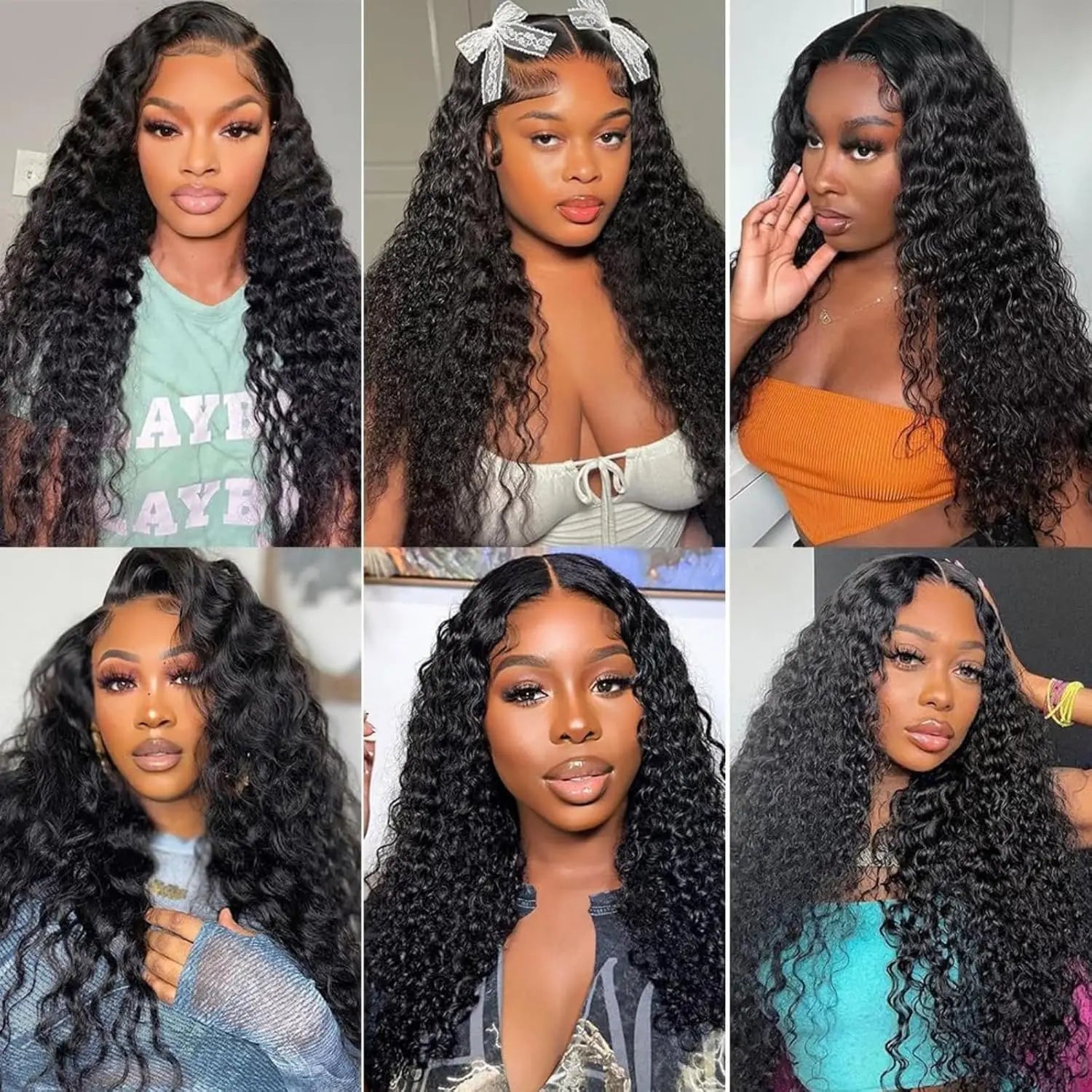 Deep Wave Human Hair Bundles, 12A Curly Bundles Human Hair, 22 24 26 Inch Wet and Wavy  Brazilian Virgin Deep  Wave