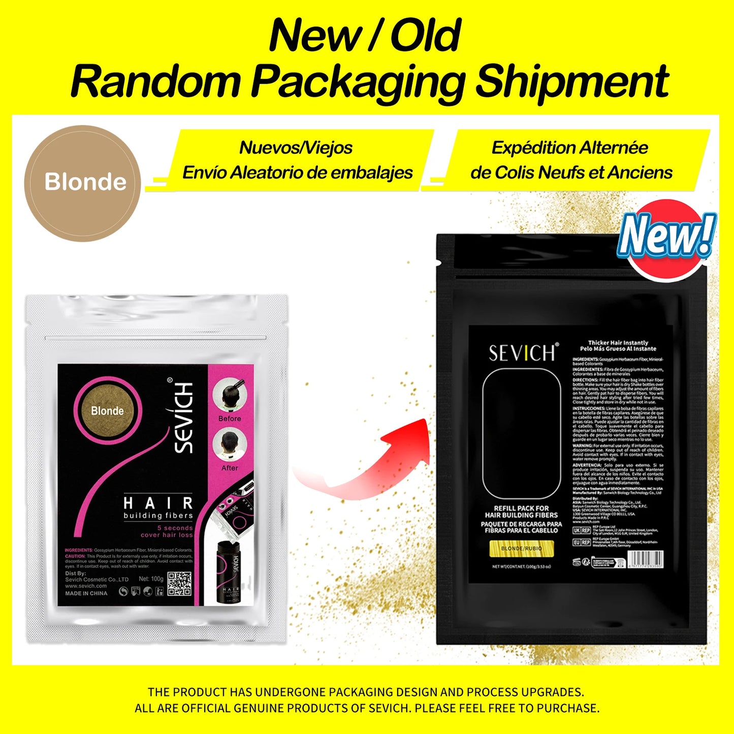 SEVICH Hair Fiber 100g Keratin Hair Fiber Thickening powder Hair Building Fiber Spray Instant Regrowth Powder Hair Loss Conceale