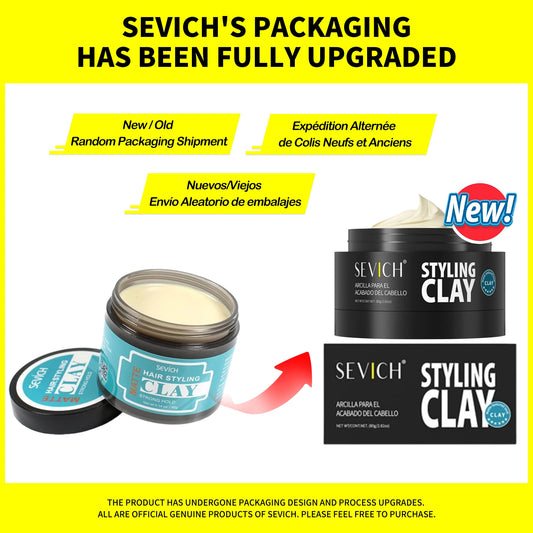 Sevich 80g Hair Brushed Clay For Men Strong Hold Hairstyle Finished Hair Styling Clay Mud Hair Cream Refreshing Hair Wax