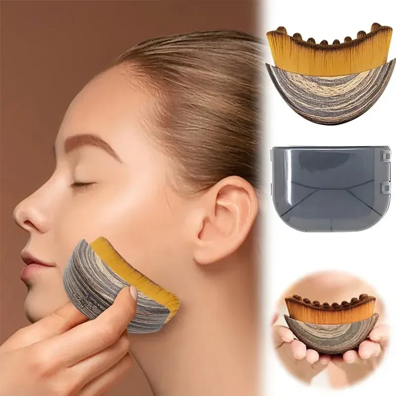 1-2PCS Portable Face Sculpting Massage Brush Ergonomic Contour Design Lymphatic Drainage Chin Lifting Home Spa Massage Tool