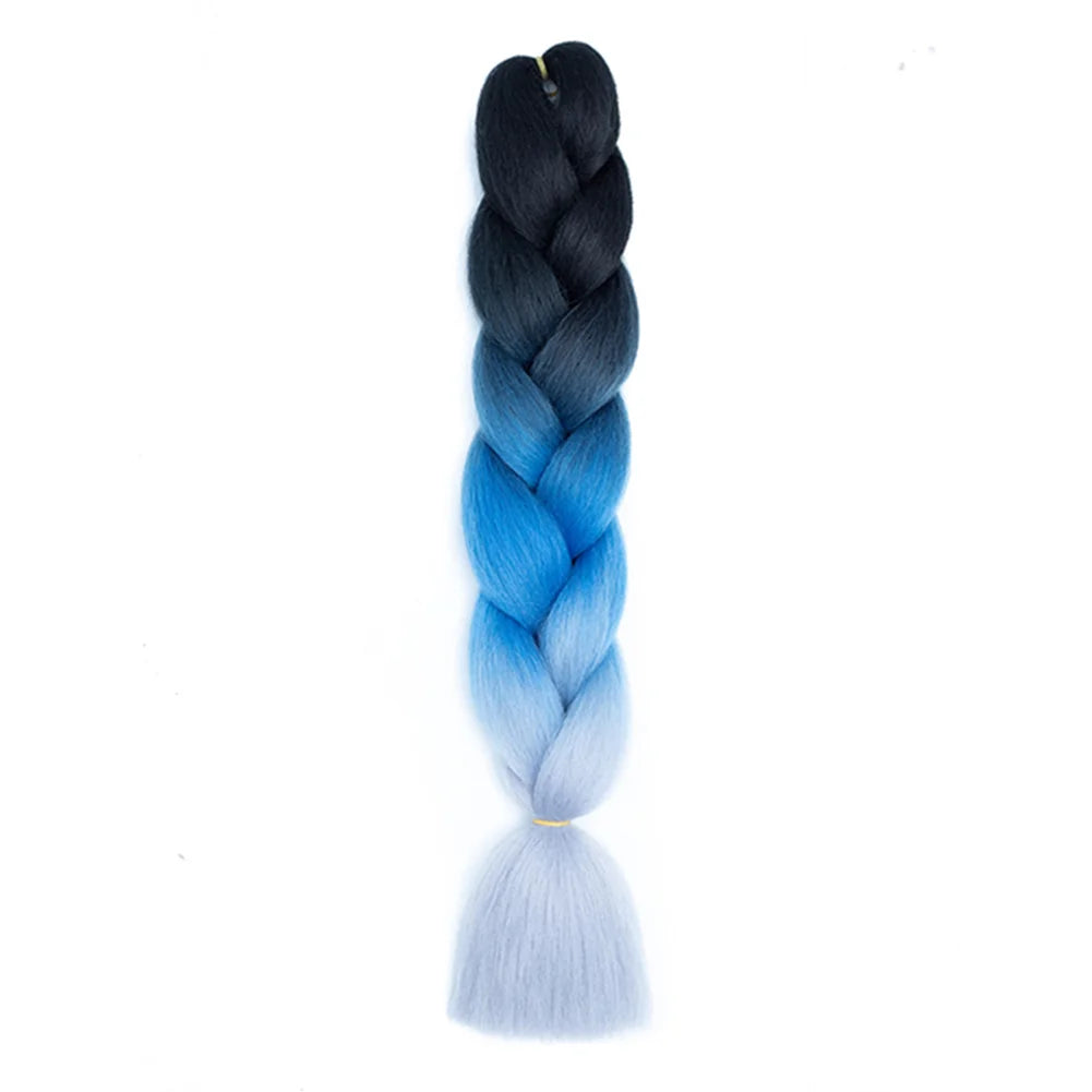 24 Inches DIY Jumbo Braiding Hair Synthetic Hair Extensions Afro Ombre Crochet Braid Hair Wholesale For Women