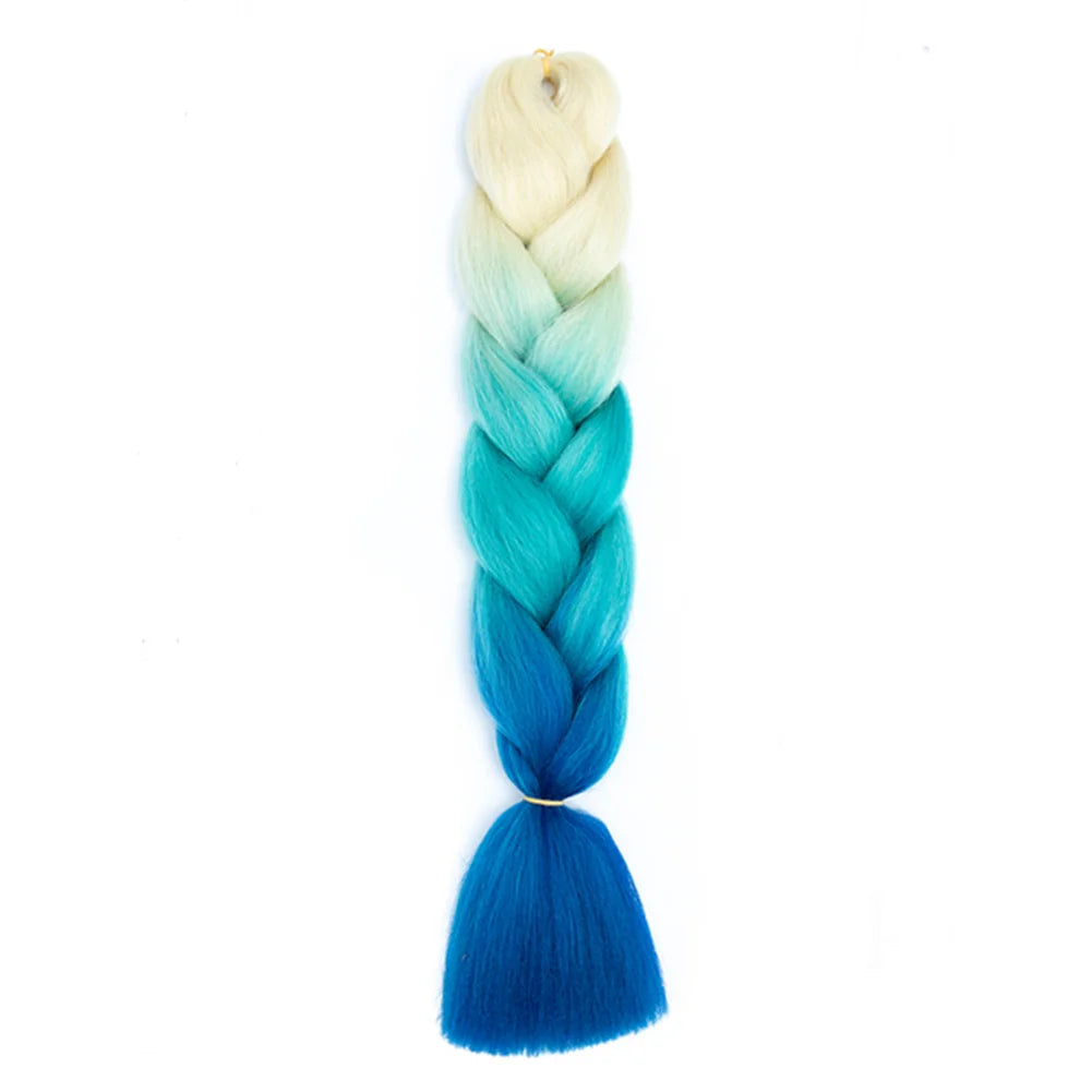 24 Inches DIY Jumbo Braiding Hair Synthetic Hair Extensions Afro Ombre Crochet Braid Hair Wholesale For Women