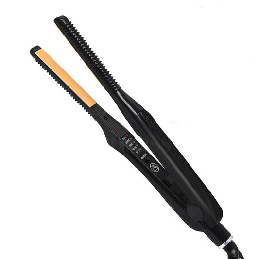 Professional Ceramic Flat Iron 2 in 1 Hair Straightener Short Hair Fluffy Pencil Hair Curler