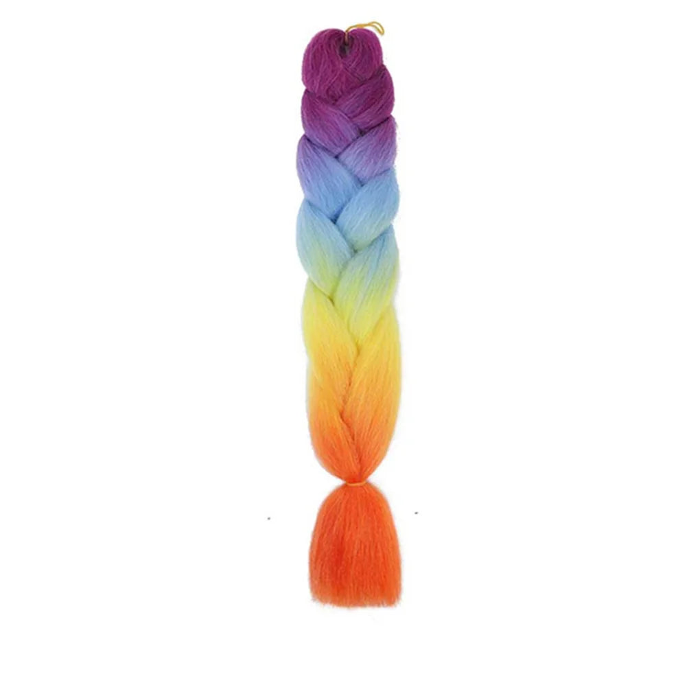 24 Inches DIY Jumbo Braiding Hair Synthetic Hair Extensions Afro Ombre Crochet Braid Hair Wholesale For Women