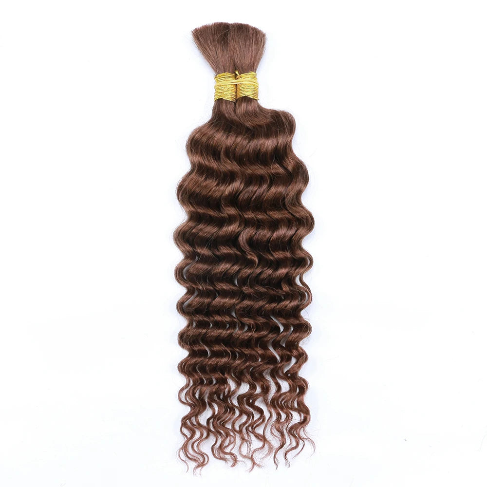 Human Braiding Hair Deep Wave Bulk Human Hair 100g No Weft Human Hair Bundles Micro Human Braiding Hair for Boho Braids