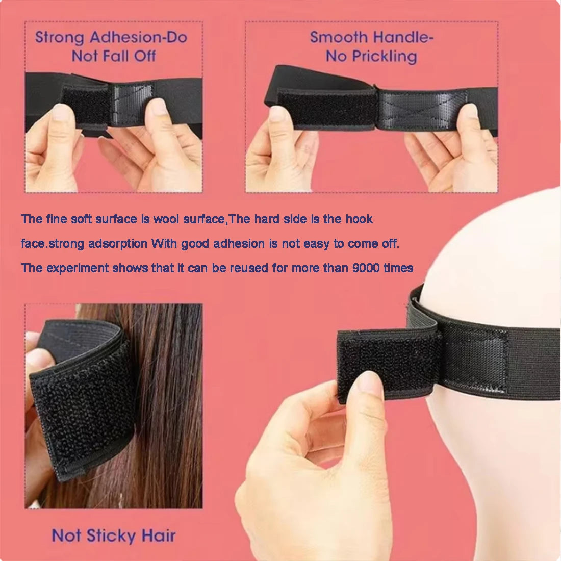 Wig lace glue set Waterproof Lace Front Adhsive for Wigs with Tools and Hair Wax Stick (Lace Adhesive/Wig Glue Remover/Wax Stick