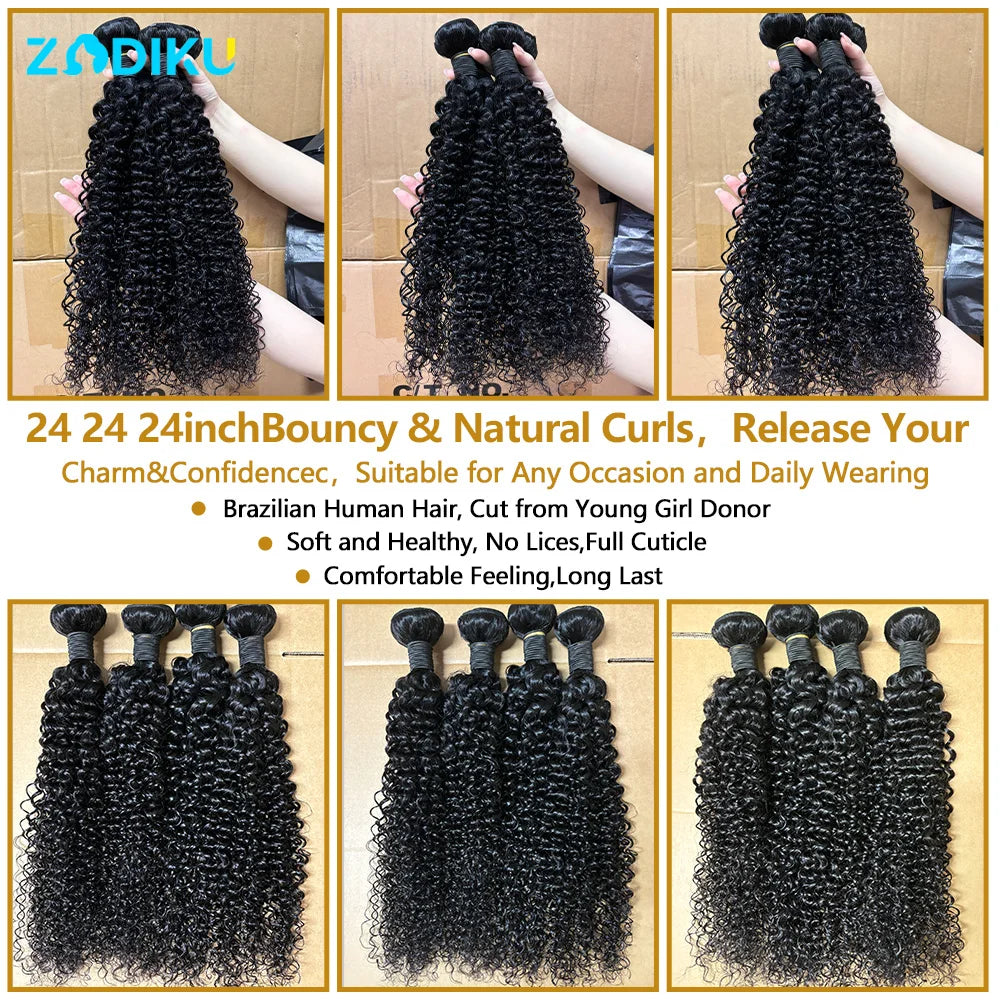 26 26 26 Inch Kinky Curly Hair Bundles 1/3/4 PCS Burmese Curly Hair Bundles 12A Raw Human Hair Bundles 100% Human Hair Extension