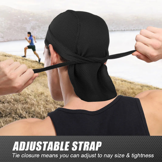 Quick-drying Bandana Doo Rags Caps Summer Breathable Cycling Sport Running Helmet Liner Beanies Durags Pirate Hat Head Wrap Men