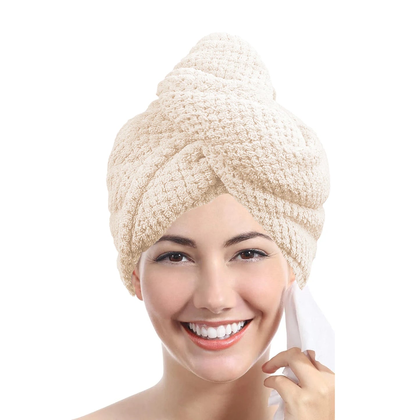 Soft & Textured Hair Towel Rap/Cap - Absorbent 9.8 "X 25.5" Wrap