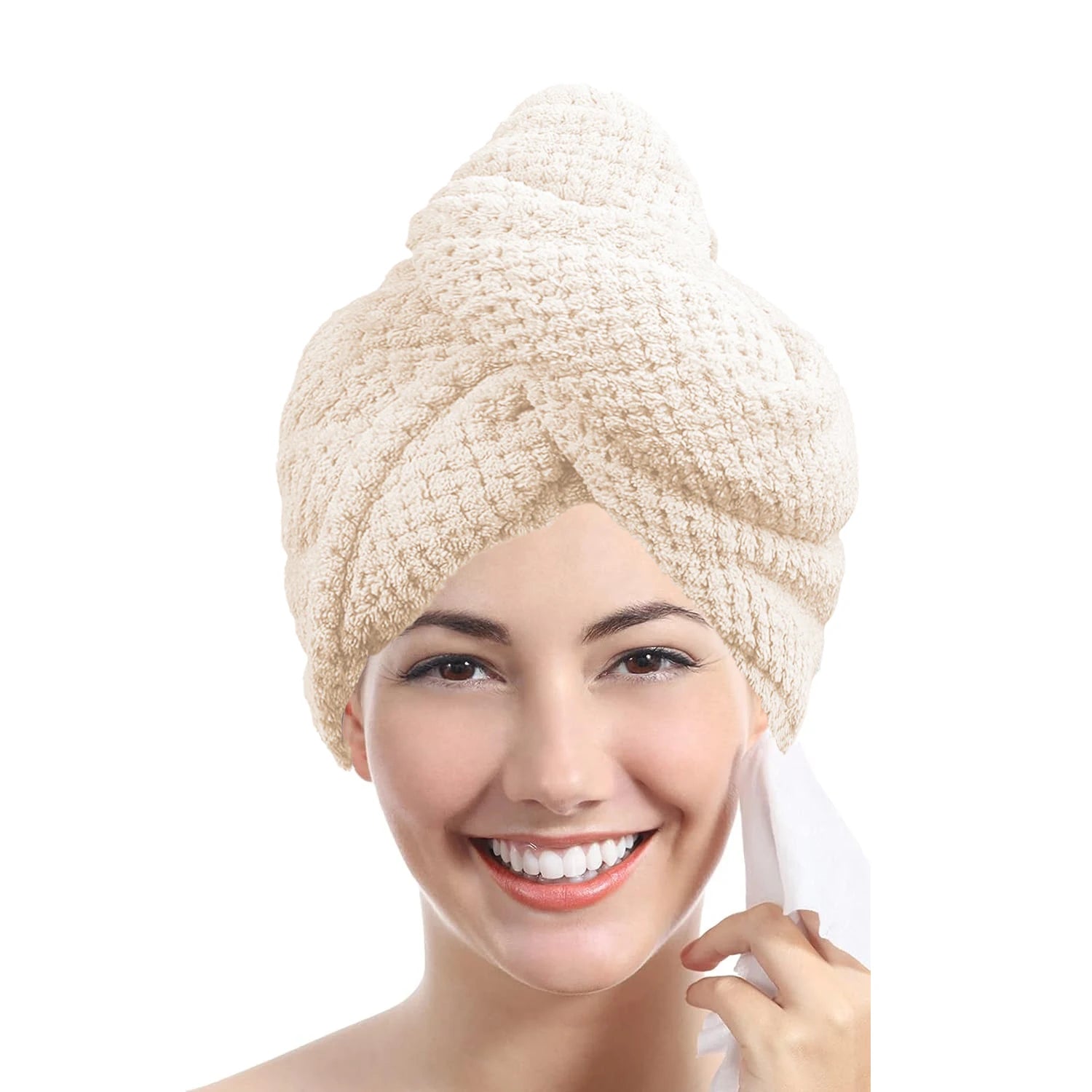 Soft & Textured Hair Towel Rap/Cap - Absorbent 9.8 "X 25.5" Wrap