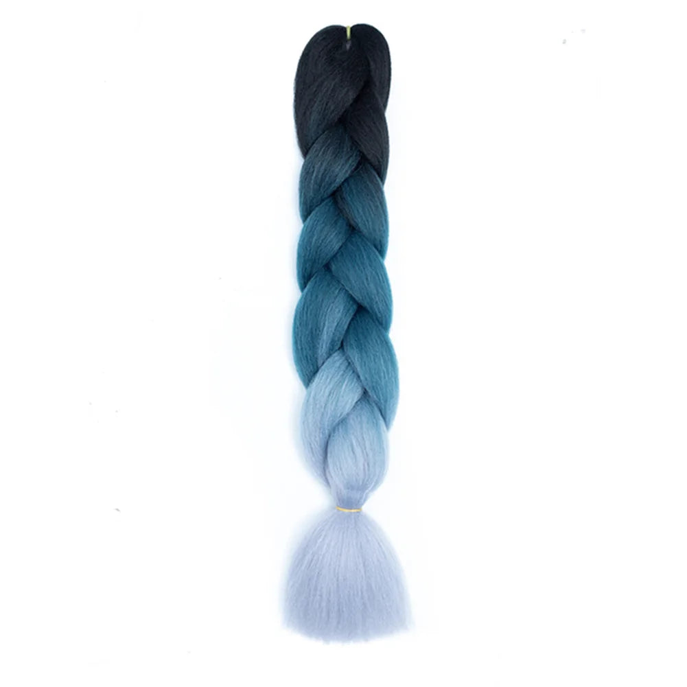 24 Inches DIY Jumbo Braiding Hair Synthetic Hair Extensions Afro Ombre Crochet Braid Hair Wholesale For Women