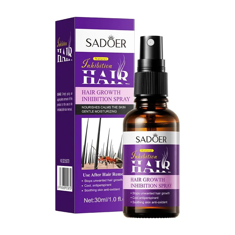 2pcs 30ml  Hair Spray Stop Hair Essential Oil Gentle Smooth Natural Hair Growth Inhibition Skin Care Beauty Products
