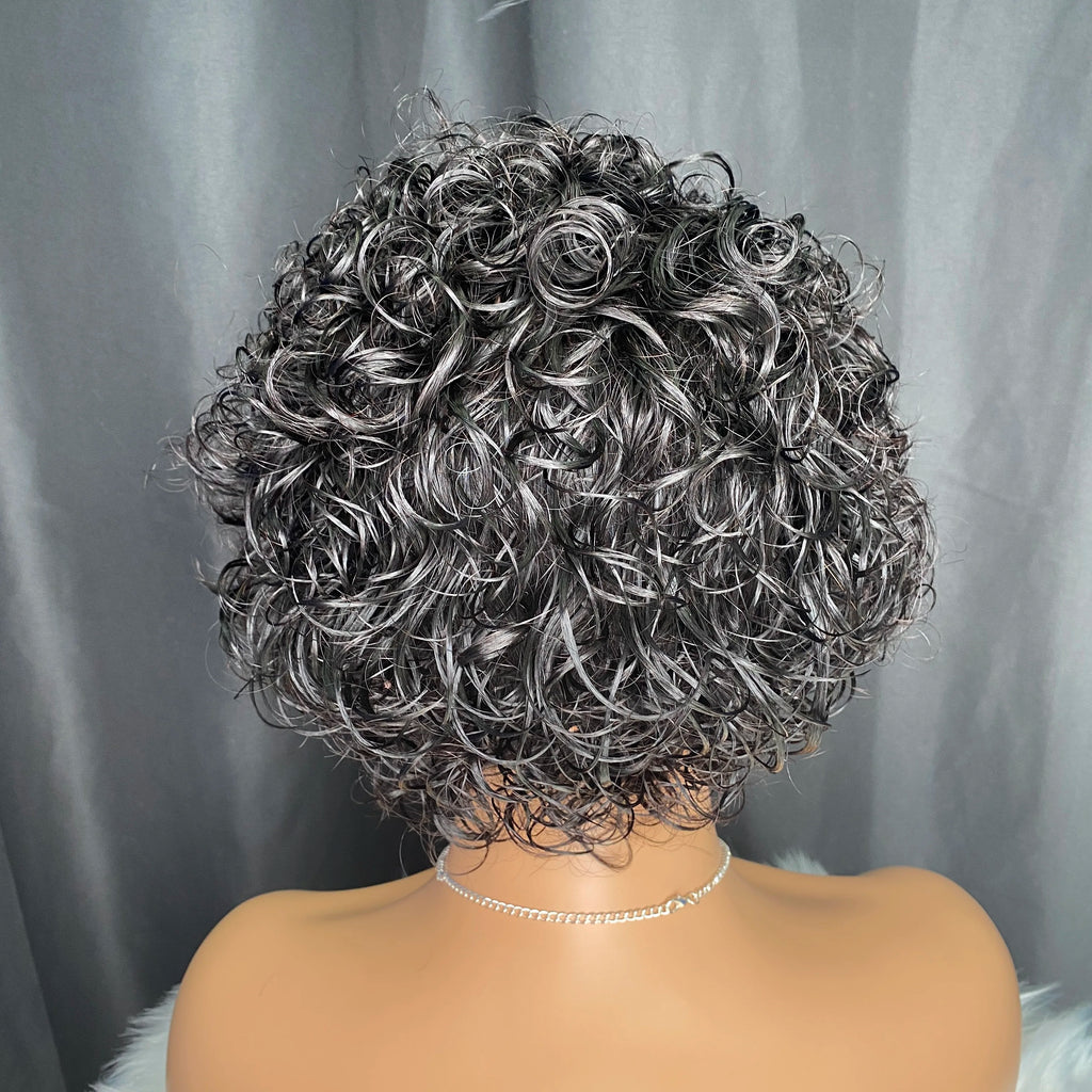 All Natural Curly Black 13x1 lace Wig for Women