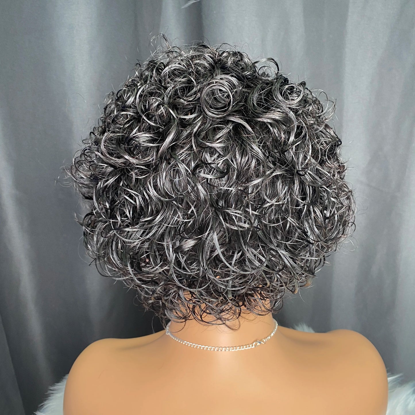 All Natural Curly Black 13x1 lace Wig for Women