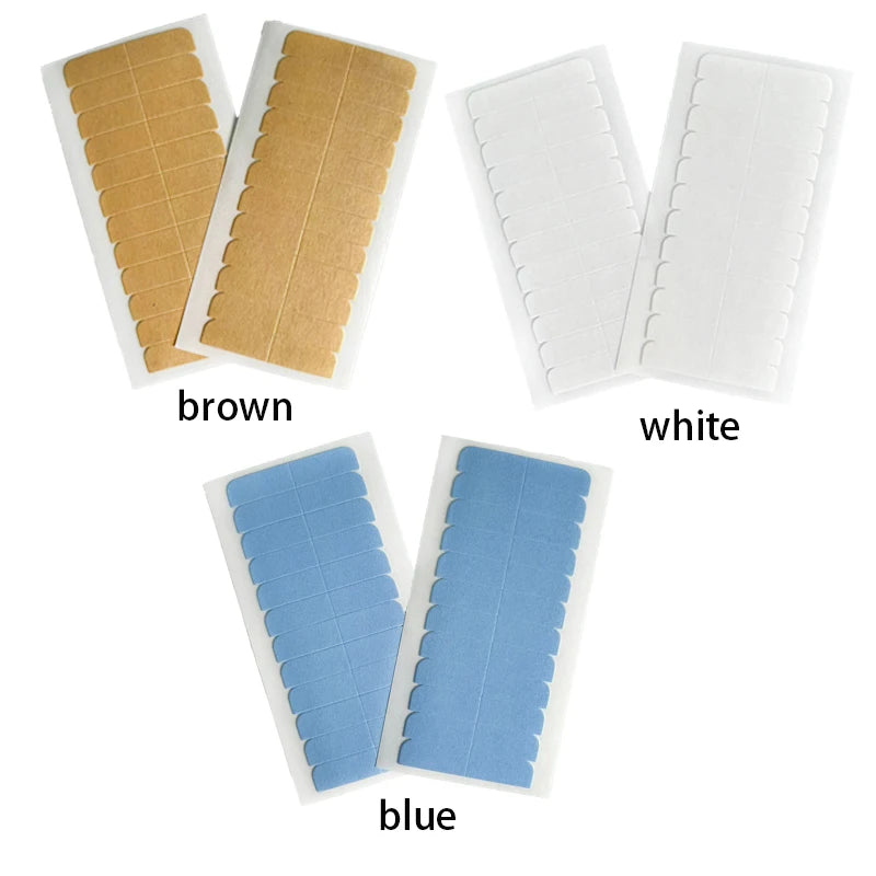 6Sheets=72Pcs Double-Sided Tape Strips For Toupee Lace Wigs Adhesives Hair Extensions Tape Toupee Glue Wig Tape For Men