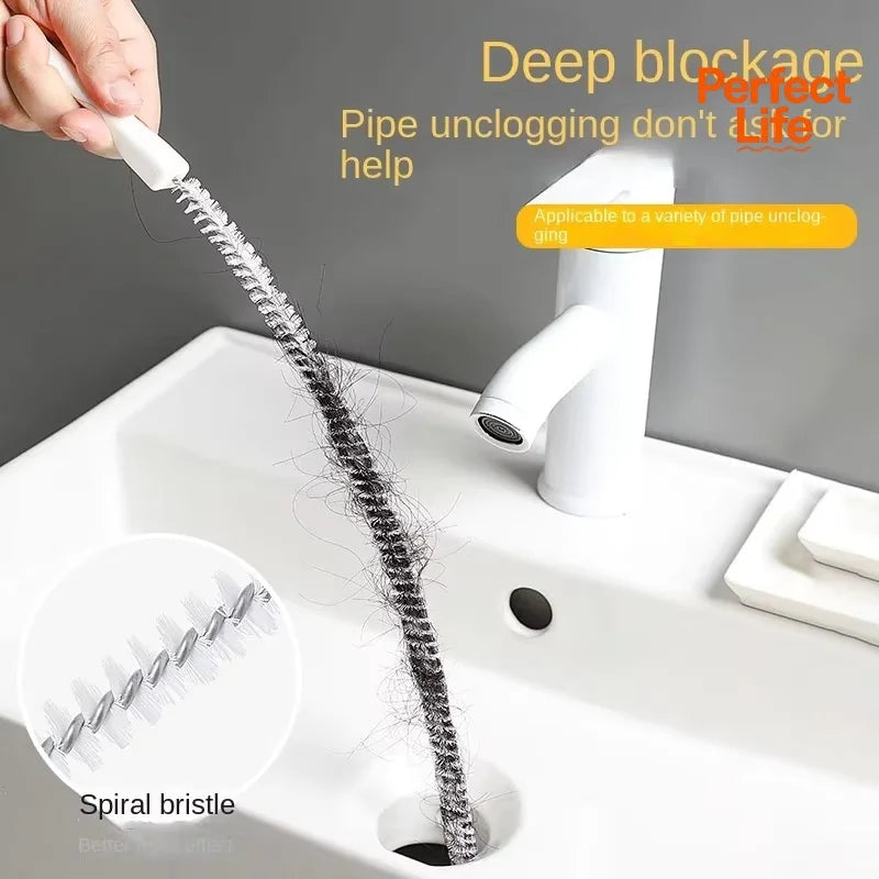 Pipe Unclogging Brush Shower Tub Drain Hair Catcher Long Cleaner For Cleaning Sewer Pipes Bathroom Products Household Home