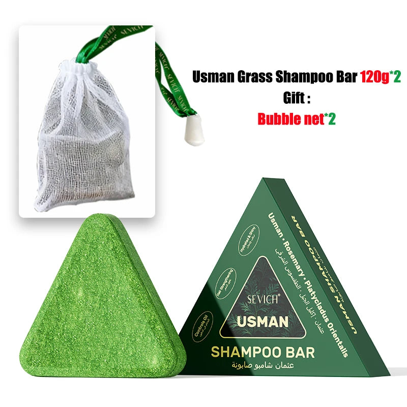 120g Usman Grass & Platycladus Shampoo - Natural Herbal Hair loss treatment - Strengthen Hair Root
