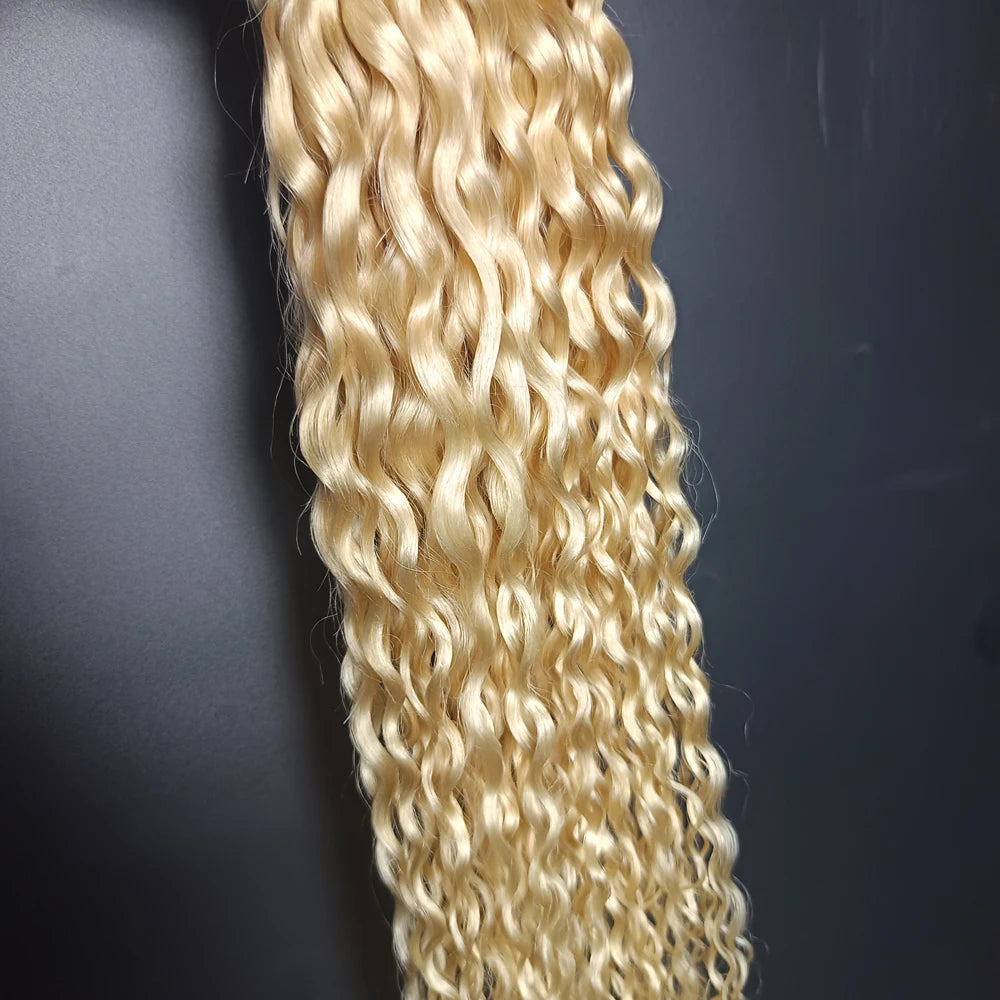 1/2/3PCS 613 Blonde Bundles Human Hair Water Wave 10-30 inch 100% Unprocessed Virgin Human Hair Extensions 12A Grade Full End