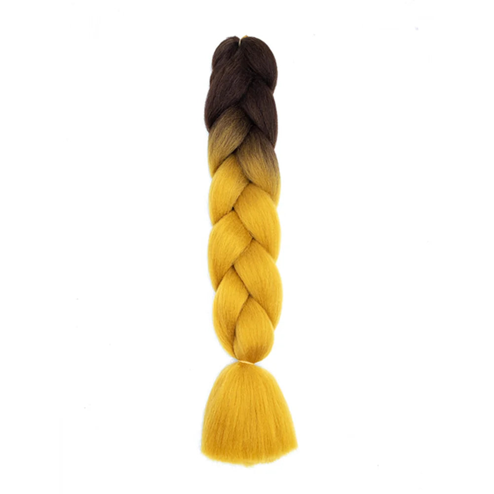 24 Inches DIY Jumbo Braiding Hair Synthetic Hair Extensions Afro Ombre Crochet Braid Hair Wholesale For Women