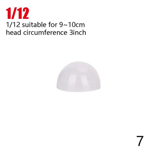 7 Sizes 1/3 1/4 1/6 1/8 1/12 Doll Fixed Wig Headgear Silicone Headgear Anti Slip Anti Staining  Doll Silica Gel Hair Wigs Cover