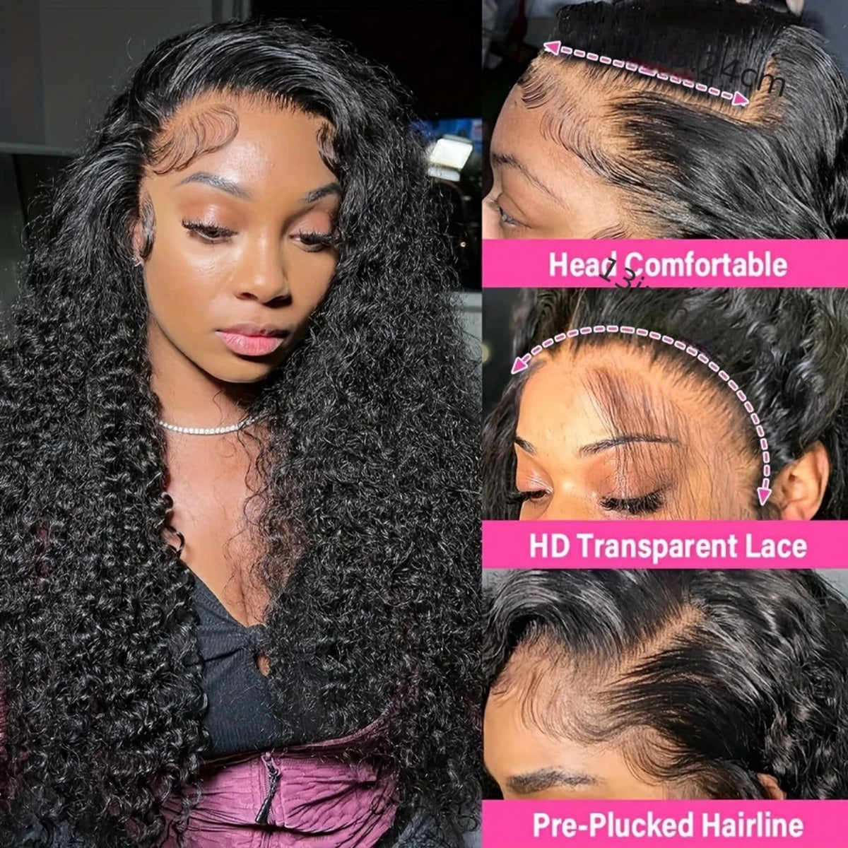 Burmese Curly Deep Wave Lace Front Wig