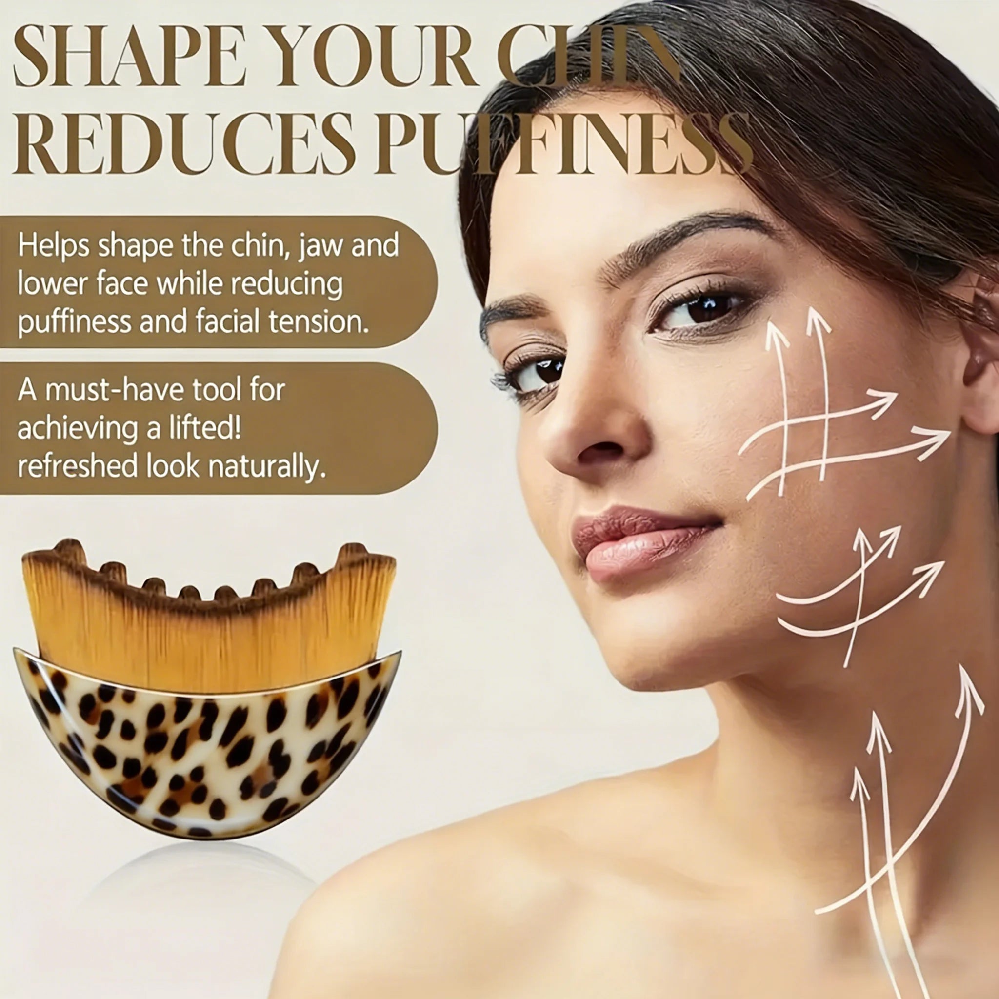 1-2PCS Portable Face Sculpting Massage Brush Ergonomic Contour Design Lymphatic Drainage Chin Lifting Home Spa Massage Tool