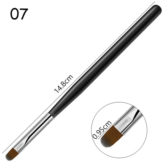 1-9PCS Nails Art Brush Pen 3D Tips Pattern Phototherapy Acrylic UV Gel Extension Builder Coating Painting Pen DIY Manicure Tools