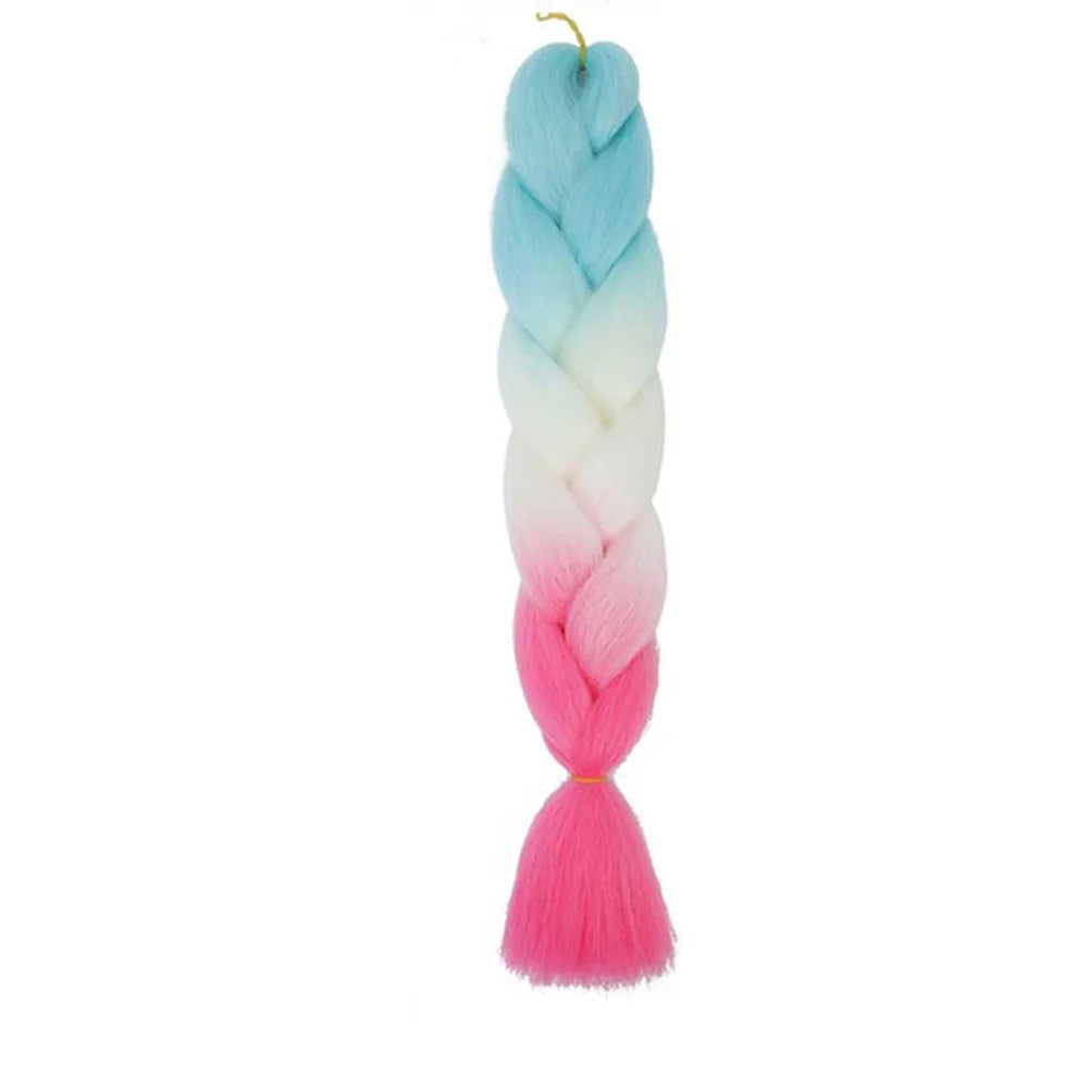 24 Inches DIY Jumbo Braiding Hair Synthetic Hair Extensions Afro Ombre Crochet Braid Hair Wholesale For Women