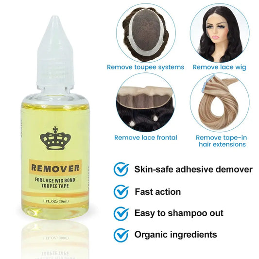 6 pc Wig Adhesive and Glue Remover Set,Invisible Waterproof air Replacement Bonding Glue+Solvent, Strong Hold for Lace Front Wig