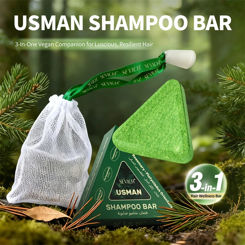 120g Usman Grass & Platycladus Shampoo - Natural Herbal Hair loss treatment - Strengthen Hair Root