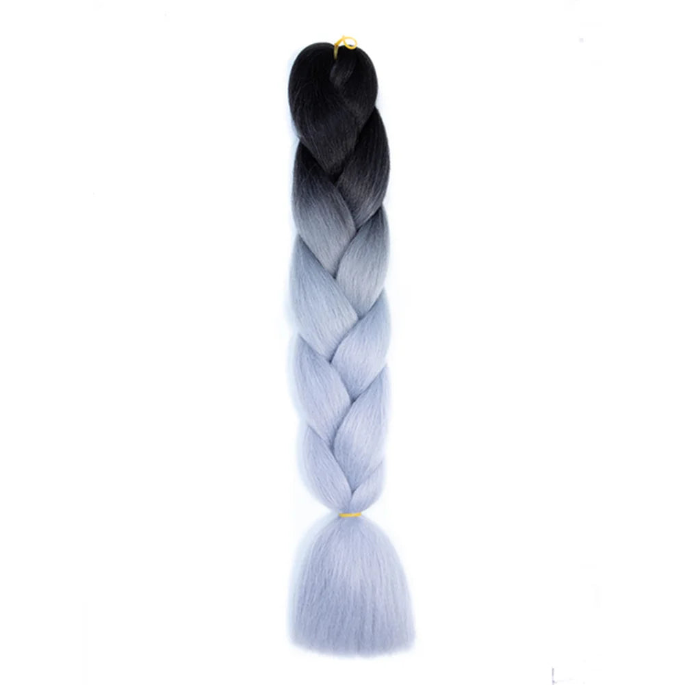 24 Inches DIY Jumbo Braiding Hair Synthetic Hair Extensions Afro Ombre Crochet Braid Hair Wholesale For Women