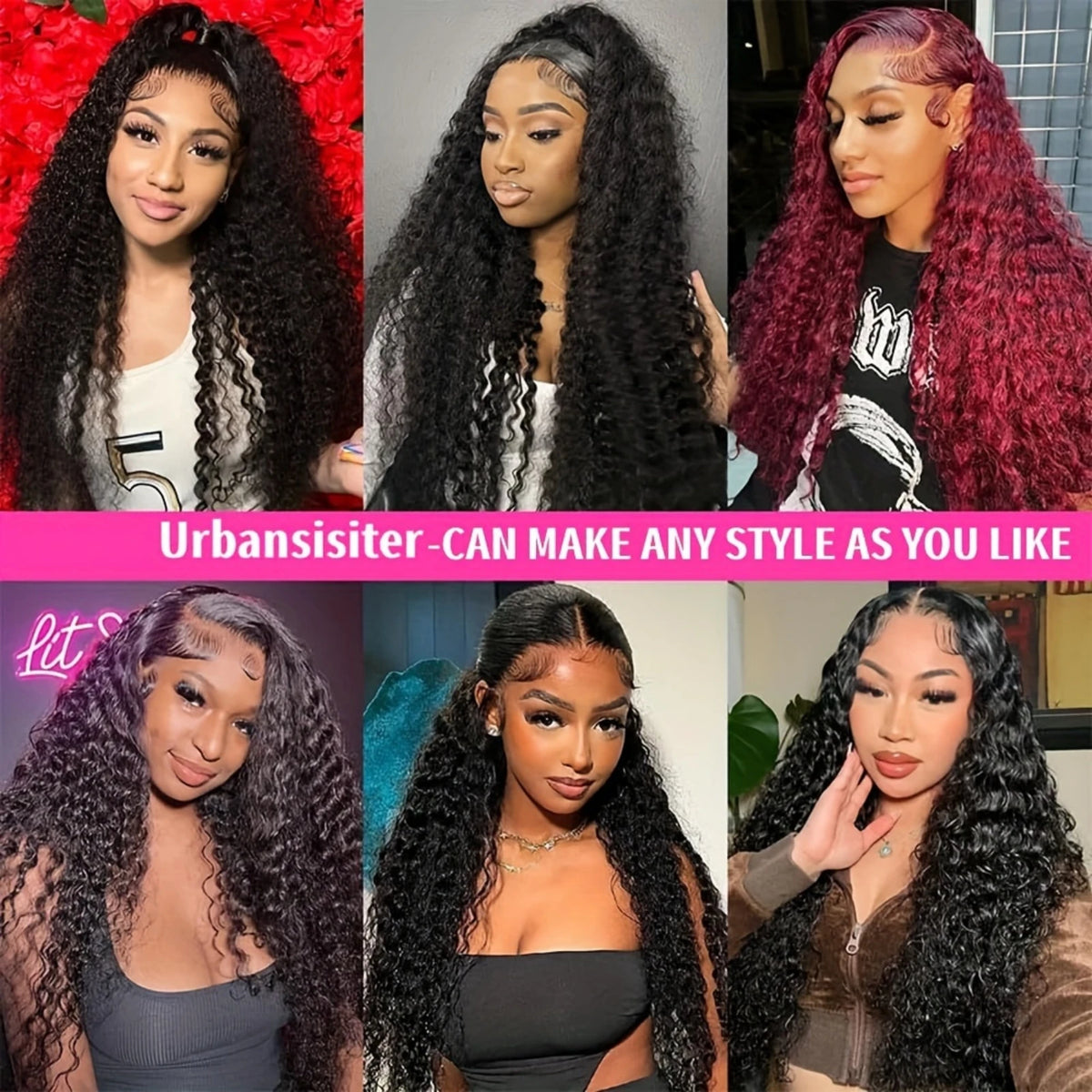 Burmese Curly Deep Wave Lace Front Wig