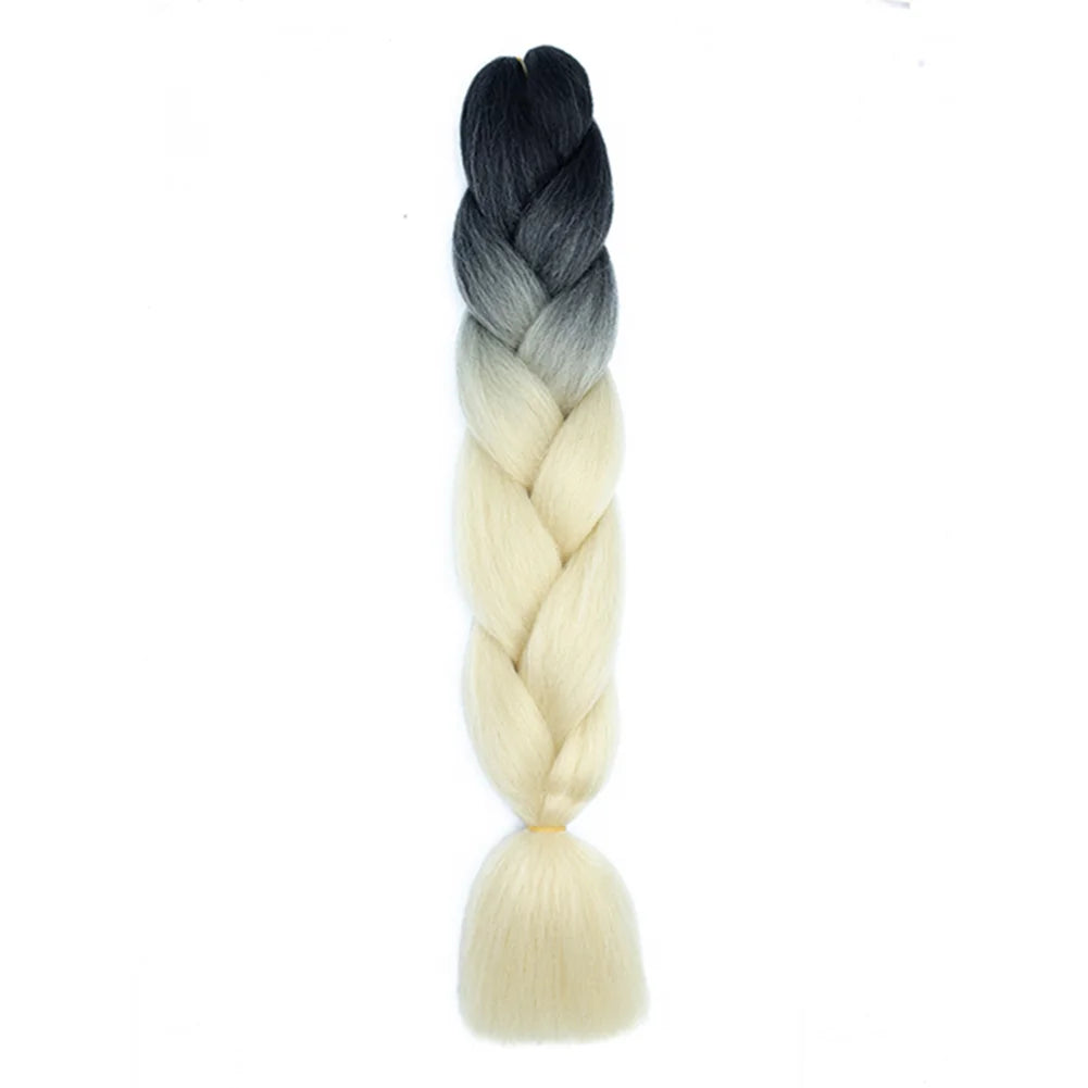 24 Inches DIY Jumbo Braiding Hair Synthetic Hair Extensions Afro Ombre Crochet Braid Hair Wholesale For Women
