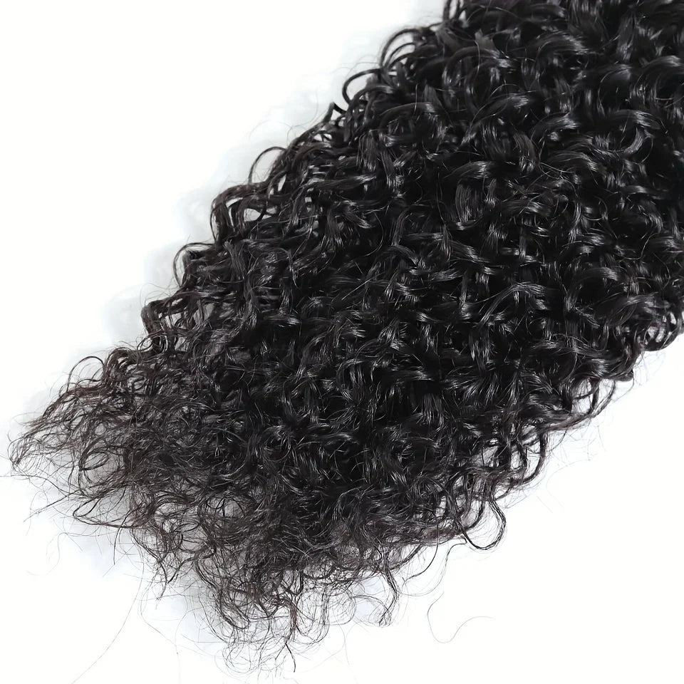 8-30Inch Kinky Curly Human Hair Bundles 12A Brazilian Virgin Hair Weave 100% Human Hair Extensions Natural Black 1pc Bundle