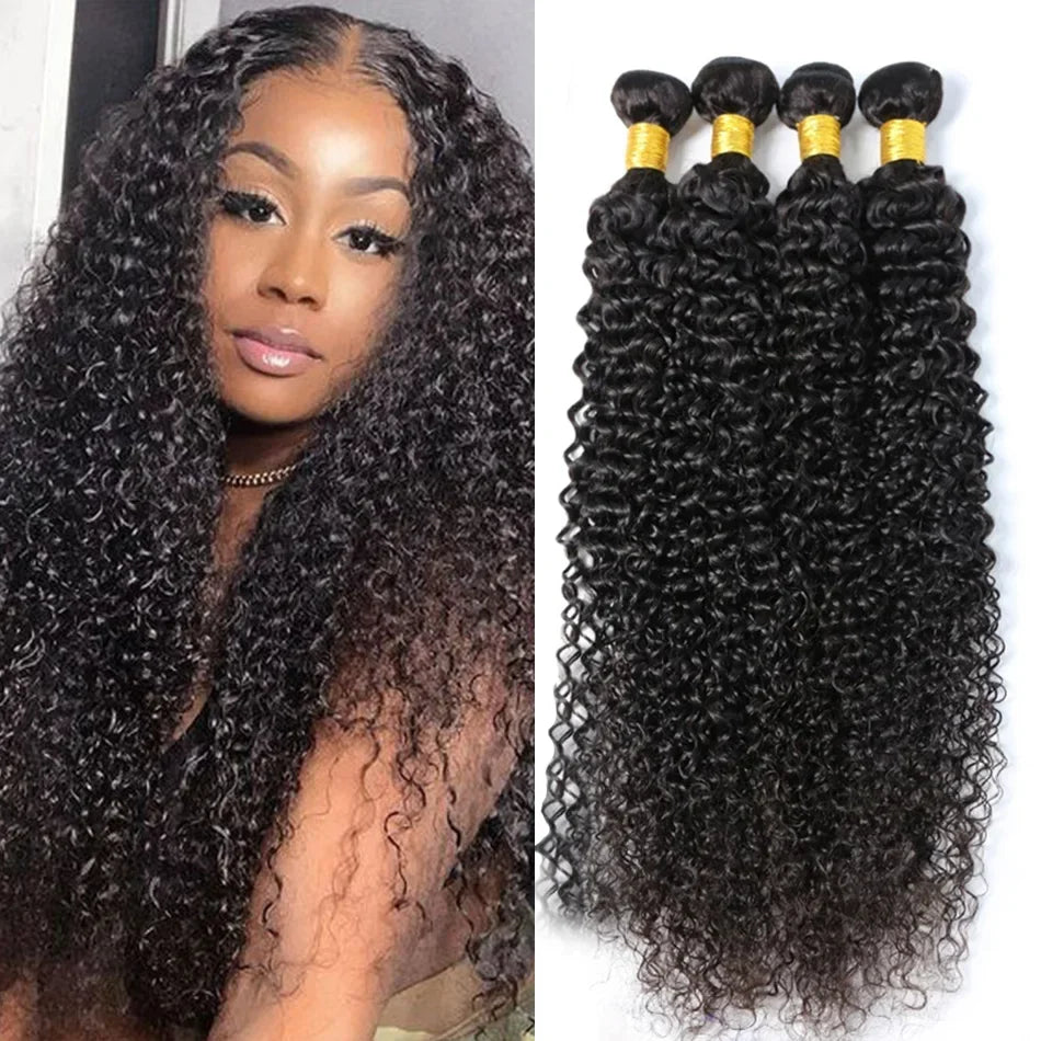 Kinky Curly Mongolian Human Hair Bundles Weave 30 inch Virgin Human Hair 2 3 4 Bundles For Women Raw Remy Sew In Hair Extensions