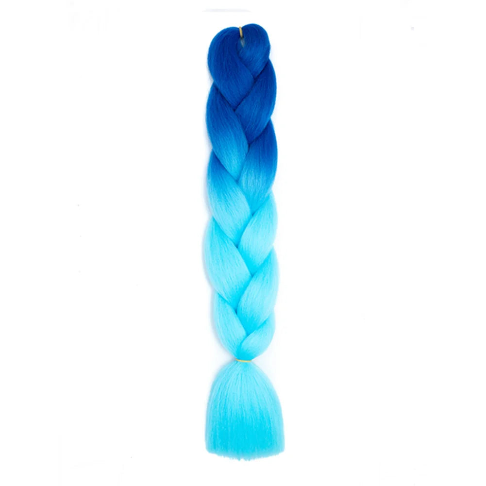 24 Inches DIY Jumbo Braiding Hair Synthetic Hair Extensions Afro Ombre Crochet Braid Hair Wholesale For Women