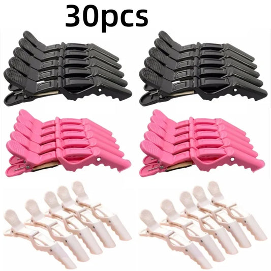 5-30Pieces Crocodile clip Plastic Anti-Slip Hair Clip Black/Pink/White Durable Hairpin Hair Styling Accessories Unisex